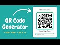How to create QR Code Generator Using HTML, CSS & JS | Quick Code