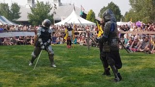 Knight VS Samurai! Epic battle! Duel between longsword master vs katana fighter!