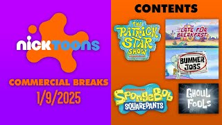 Commercials || Nicktoons || January 9, 2025