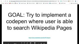 JavaScript Project #2 - Wikipedia API (part 1)