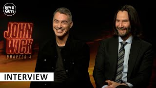 John Wick Chapter 4 - Keanu Reeves & Chad Stahelski on dogs, set-piece scripts & favourite weapons