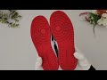 nike air jordan 1 low red and white unboxing and on feet