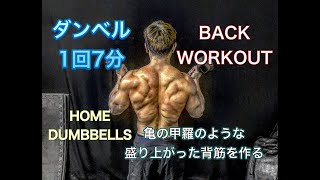 亀の甲羅のような背筋を作る1日7分のダンベルトレーニング[BACK WORKOUT]