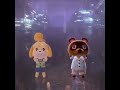 Isabelle and Tom Nook dancing rain on me
