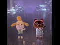 Isabelle and Tom Nook dancing rain on me