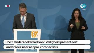 Onderzoeksraad voor Veiligheid presenteert onderzoek aanpak coronacrisis