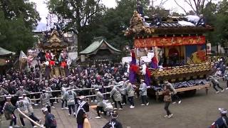 平成24年　秩父神社　秩父夜祭　中近笠鉾・本町屋台＝宮まいり