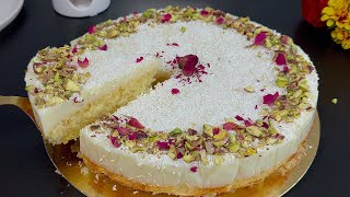 An Unmissable Delight! Basboussa with Cream Easy, Quick and Ultra Delicious!