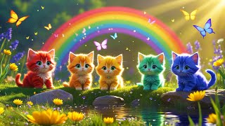 7 Cute Rainbow Kittens | Nursery Rhymes for Toddlers | JollieJingles