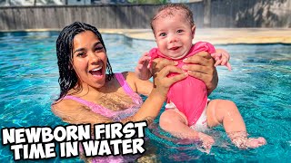 Baby Zelyiana Goes SWIMMING For The FIRST TIME