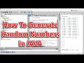 How To Generate Random Numbers in JAVA