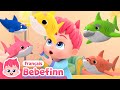 🦈Cinq Petits Requins | Chanter avec Bebefinn | Bebefinn français👶Chansons pour Enfants