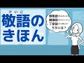 【敬語１】敬語のきほん／Honorifics expressions