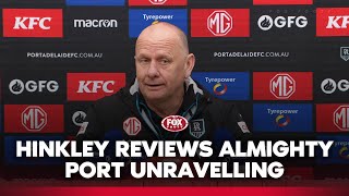 Hinkley says 'work-rate and contest' the difference 🙁 | Port Adelaide press conf