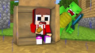 Poor Baby Maizen was Homeless - Sad Story in Minecraft (JJ and Mikey)