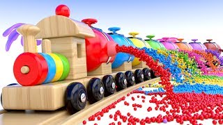 Colors with Preschool Toy Train and Color Balls - Shapes & Colors Collection for