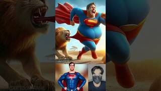 Fat Superheroes Crying Chased by Lions 💥 Avengers vs DC - All Characters #avengers #shorts #marvel