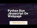 python run javascript on webpage