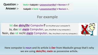 14. Use of Possessive Article in the Sentences || Nominative (A1)