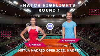 Karolina Pliskova vs Marie Bouzkova / Mutua Madrid Open 2022 / Match Highlights