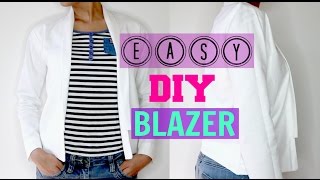 How to make easy DIY Blazer/Jacket step by step tutorial (Beginners  Friendly)