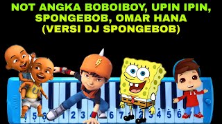 Not Pianika Boboiboy, Upin Ipin, Spongebob dan Omar Hana Versi DJ Spongebob