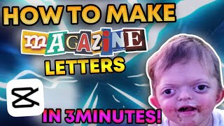 Magazine Letters in CapCut in Just 1:49 Minutes | FREE