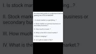 Six important points to become a successful trader #stockmarket #trading #candlestick #indicator