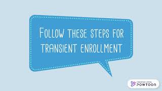 Transient Enrollment Guide for Arts & Sciences