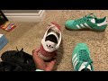 green indoor adidas gazelles review try on