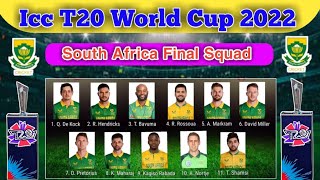 south africa t20 world cup 2022 squad | icc t20 world cup 2022 | sa squad for world cup 2022