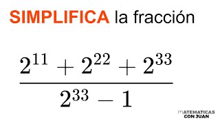 ¿SABES SIMPLIFICAR LA FRACCIÓN CON POTENCIAS? Potenciación. Matemáticas Básicas