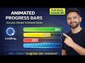 Bootstrap Progress Bar Tutorial | Striped & Animated Progress Bars | Lesson 34 (2026)