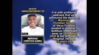 Mershan Christian Sumra ~ Short Obituary