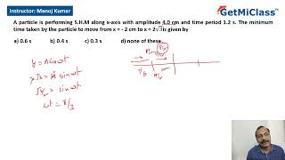 Solving SHM with Given Amplitude KCET 11th Physics Simple Harmonic Motion