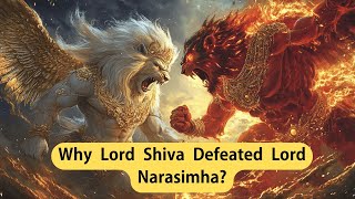 🔥Why Lord Shiva Defeated Lord Narasimha?  Hindu Mythology Tales Story God stories