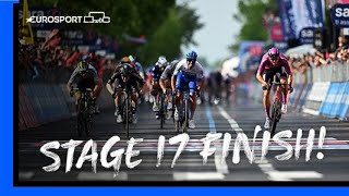 "Teamwork Made His Dream Work!" | Dainese Narrowly Wins Stage 17 Of Giro d'Italia! | Eurosport