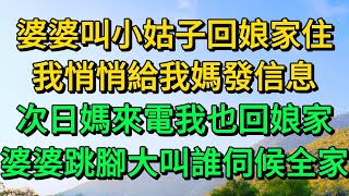 婆婆叫小姑子回娘家住，我悄悄給我媽發信息，次日媽來電我也拎包回娘家，婆婆跳腳大叫誰伺候全家 | 柳梦微语