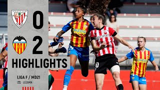HIGHLIGHTS | Athletic Club 0-2 Valencia CF | Liga F 2022-23 MD21