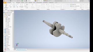 Autodesk Inventor 2020-2#Simple crankshaft tutorial