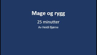 Mage og rygg 25 min