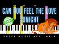 Elton John - Can You Feel The Love Tonight (Easy Piano Tutorial)