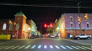 Relaxing Night Drive Through Martinsburg, West Virginia