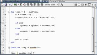 MATLAB tutorial: subfunctions