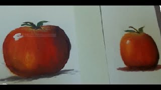 Beginners Acrylic Painting How to paint an APPLE with acrylic paint, Step by Step, easy