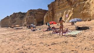 Walking Tour PRAIA ARMACAO de PERA in Algarve, Portugal 4K