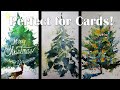 An EASY, CHEAP trick to put lights on your watercolor Christmas Trees - 3 FUN Holiday Trees