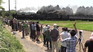 2016 SL山口号・重連運転「宮野踏切」7月31日