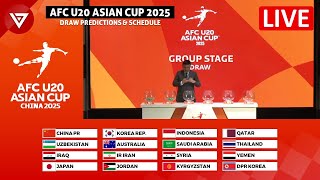 🔴 AFC U20 ASIAN CUP 2025 Group Draw Results Predictions