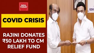 Rajinikanth Meets Tamil Nadu CM MK Stalin, Donates Rs 50 Lakh To CM's Relief Fund | Breaking News